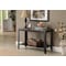 Monarch Specialties Accent Table - 44"L / Espresso Marble Top I 7983S - alternate 3